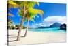 Beautiful Beach with a View of Otemanu Mountain on Bora Bora Island-BlueOrange Studio-Stretched Canvas