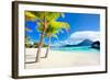 Beautiful Beach with a View of Otemanu Mountain on Bora Bora Island-BlueOrange Studio-Framed Photographic Print