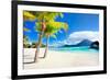 Beautiful Beach with a View of Otemanu Mountain on Bora Bora Island-BlueOrange Studio-Framed Photographic Print