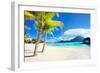 Beautiful Beach with a View of Otemanu Mountain on Bora Bora Island-BlueOrange Studio-Framed Photographic Print