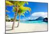Beautiful Beach with a View of Otemanu Mountain on Bora Bora Island-BlueOrange Studio-Mounted Photographic Print