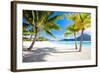 Beautiful Beach with a View of Otemanu Mountain on Bora Bora Island-BlueOrange Studio-Framed Photographic Print