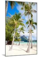 Beautiful Beach with a View of Otemanu Mountain on Bora Bora Island-BlueOrange Studio-Mounted Photographic Print