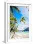 Beautiful Beach with a View of Otemanu Mountain on Bora Bora Island-BlueOrange Studio-Framed Photographic Print