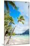 Beautiful Beach with a View of Otemanu Mountain on Bora Bora Island-BlueOrange Studio-Mounted Photographic Print