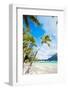 Beautiful Beach with a View of Otemanu Mountain on Bora Bora Island-BlueOrange Studio-Framed Photographic Print