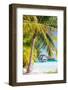 Beautiful Beach with a View to Overwater Bungalows on Bora Bora Island-BlueOrange Studio-Framed Photographic Print