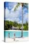 Beautiful Beach with Coconut Palms on Bora Bora Island in French Polynesia-BlueOrange Studio-Stretched Canvas