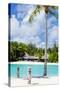 Beautiful Beach with Coconut Palms on Bora Bora Island in French Polynesia-BlueOrange Studio-Stretched Canvas