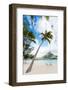 Beautiful Beach with Coconut Palms on Bora Bora Island in French Polynesia-BlueOrange Studio-Framed Photographic Print