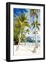 Beautiful Beach with Coconut Palms on Bora Bora Island in French Polynesia-BlueOrange Studio-Framed Photographic Print