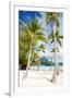 Beautiful Beach with Coconut Palms on Bora Bora Island in French Polynesia-BlueOrange Studio-Framed Photographic Print