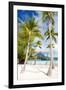 Beautiful Beach with Coconut Palms on Bora Bora Island in French Polynesia-BlueOrange Studio-Framed Photographic Print