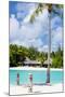 Beautiful Beach with Coconut Palms on Bora Bora Island in French Polynesia-BlueOrange Studio-Mounted Photographic Print