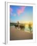 Beautiful Beach with River and Colorful Sky at Sunrise or Sunset, Thailand-Hanna Slavinska-Framed Photographic Print