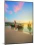 Beautiful Beach with River and Colorful Sky at Sunrise or Sunset, Thailand-Hanna Slavinska-Mounted Photographic Print