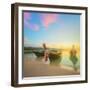 Beautiful Beach with River and Colorful Sky at Sunrise or Sunset, Thailand-Hanna Slavinska-Framed Photographic Print