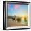 Beautiful Beach with River and Colorful Sky at Sunrise or Sunset, Thailand-Hanna Slavinska-Framed Photographic Print