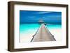 Beautiful Beach with Water Bungalows at Maldives-haveseen-Framed Photographic Print