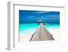 Beautiful Beach with Water Bungalows at Maldives-haveseen-Framed Photographic Print