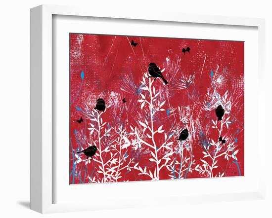 Beautiful Black Birds-Bee Sturgis-Framed Art Print