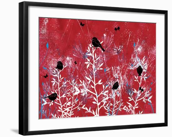 Beautiful Black Birds-Bee Sturgis-Framed Art Print