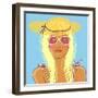 Beautiful Blonde on Vacation-smilewithjul-Framed Art Print
