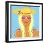 Beautiful Blonde on Vacation-smilewithjul-Framed Art Print