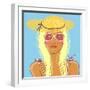 Beautiful Blonde on Vacation-smilewithjul-Framed Art Print