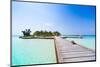 Beautiful Blue Sun Sea Tropical Nature Background Holiday Luxury Resort Island Atoll about Coral Re-ERainbow-Mounted Photographic Print