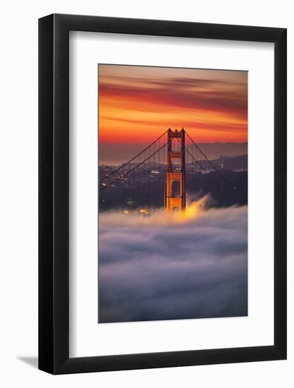 Beautiful Brew, Early Morning at Golden Gate Bridge, San Francisco-Vincent James-Framed Photographic Print