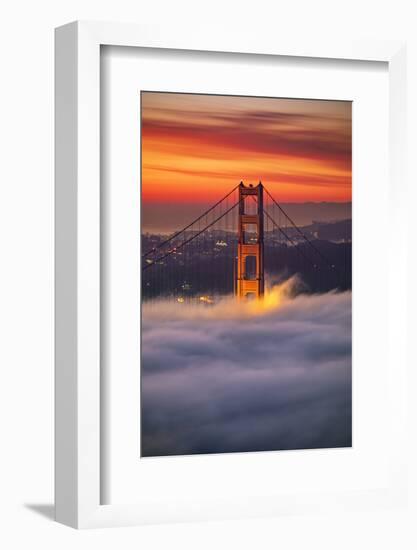 Beautiful Brew, Early Morning at Golden Gate Bridge, San Francisco-Vincent James-Framed Photographic Print