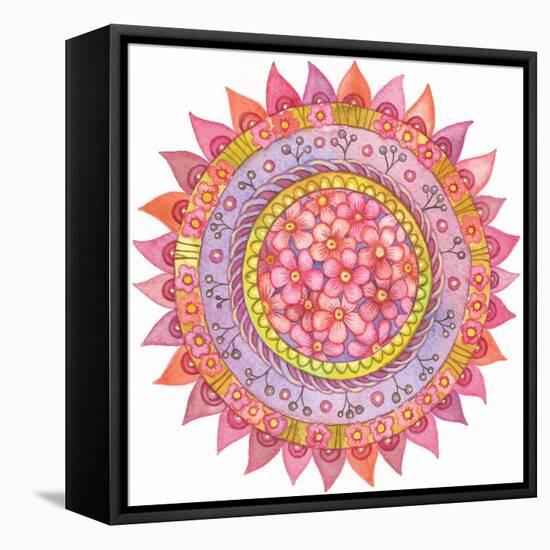 Beautiful Bright Fairy Flowers Painted in Watercolor in the Boho Style. Ethnic Themed Design. Bohem-Bohemian soul-Framed Stretched Canvas