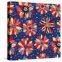 Beautiful Bright Flowers Blue-nad_o-Stretched Canvas