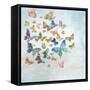 Beautiful Butterflies v3 Sq Light-Danhui Nai-Framed Stretched Canvas