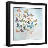 Beautiful Butterflies v3 Sq Light-Danhui Nai-Framed Art Print