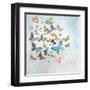 Beautiful Butterflies v3 Sq Light-Danhui Nai-Framed Art Print