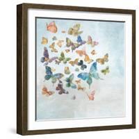 Beautiful Butterflies v3 Sq Light-Danhui Nai-Framed Art Print