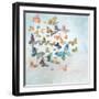 Beautiful Butterflies v3 Sq Light-Danhui Nai-Framed Art Print