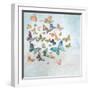 Beautiful Butterflies v3 Sq Light-Danhui Nai-Framed Art Print