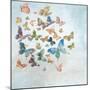 Beautiful Butterflies v3 Sq Light-Danhui Nai-Mounted Art Print