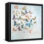 Beautiful Butterflies v3 Sq Light-Danhui Nai-Framed Stretched Canvas