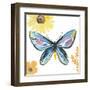 Beautiful Butterfly III Blue No Words-Sara Zieve Miller-Framed Art Print