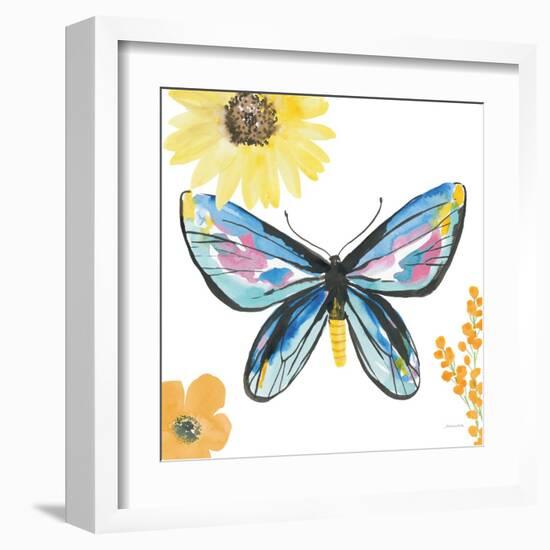 Beautiful Butterfly III Blue No Words-Sara Zieve Miller-Framed Art Print