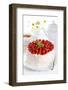 Beautiful Cake with Strawberries and Cream-legaa-Framed Photographic Print