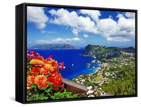 Beautiful Capri Island - Italian Travel Series-Maugli-l-Framed Stretched Canvas