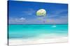 Beautiful Caribbean Beach in Dominican Republic. Unrecognizable People.-haveseen-Stretched Canvas