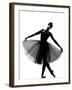 Beautiful Caucasian Tall Woman Ballet Dancer Standing Pose Full Length on Studio Isolated White Bac-OSTILL-Framed Photographic Print