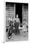 Beautiful Children with Bike and a Cat-Dorothea Lange-Framed Art Print