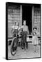 Beautiful Children with Bike and a Cat-Dorothea Lange-Framed Stretched Canvas